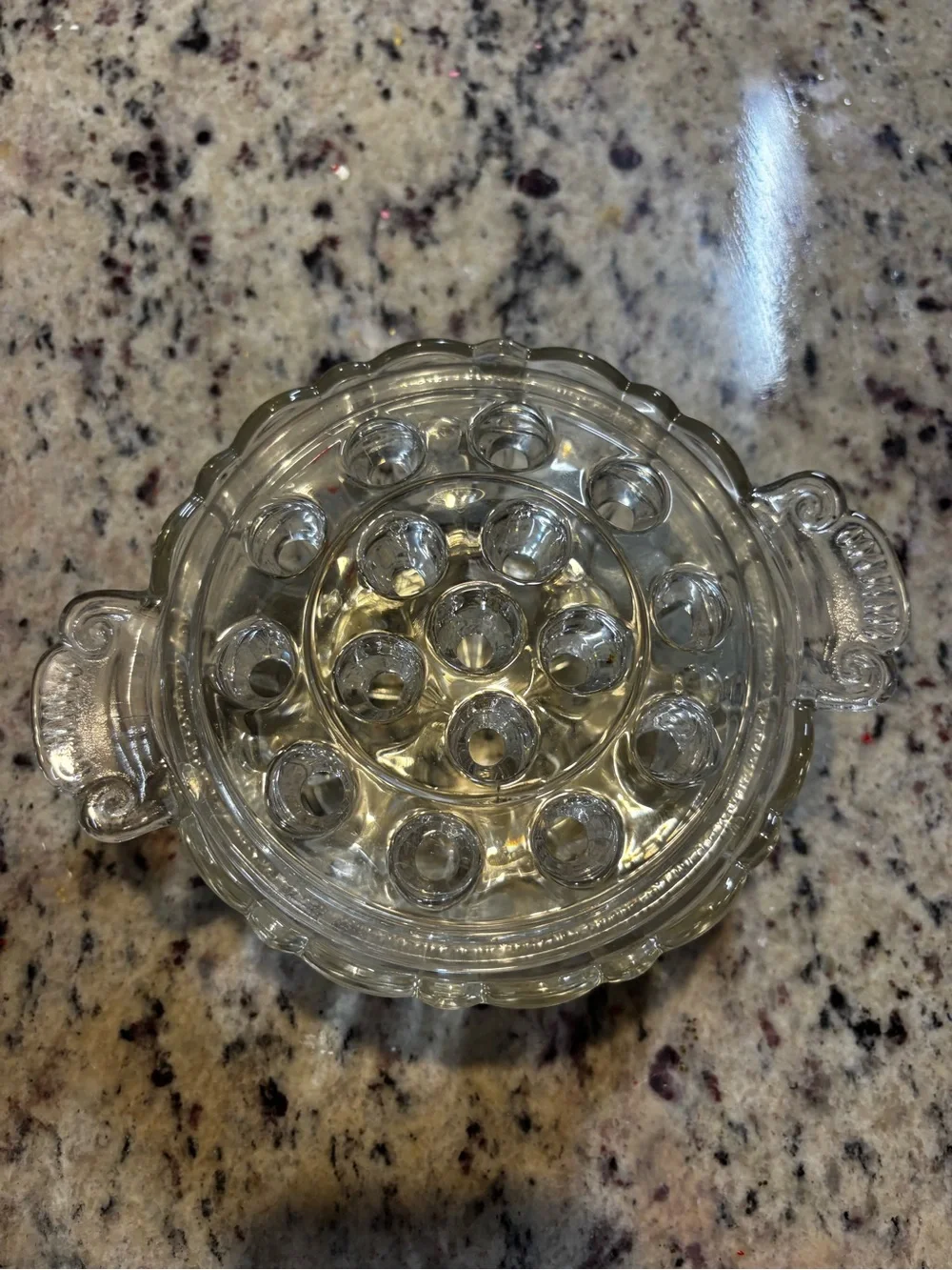 Clear Glass Egg Holder Serving Dish - Transparent